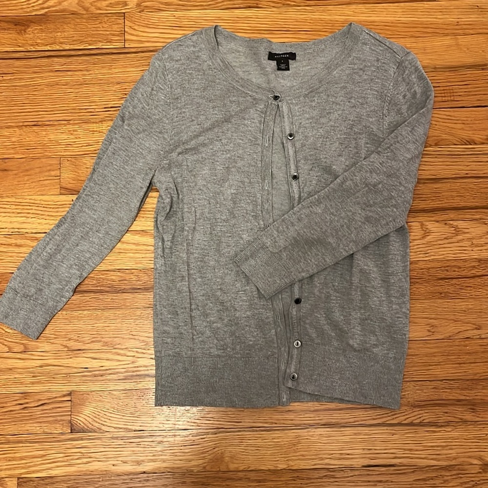 Halogen Three Quarter Sleeve Cardigan - Picture 2 of 4